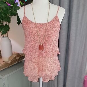 CAbi Pink Tiered Camisole Top